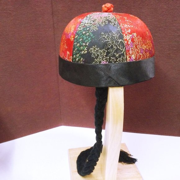 Vintage Lot of 3 Collection Fancy Dress Costume Party Hats Cat Mask Fez Asian - Picture 10 of 11